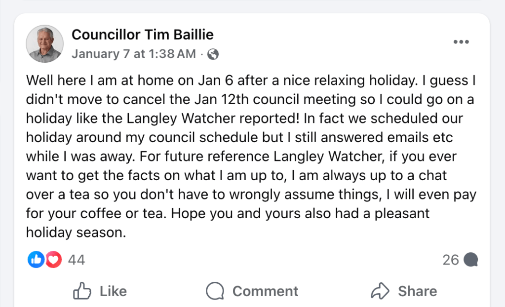Baillie Responds to Jan. 12 Meeting Online&nbsp;Criticism